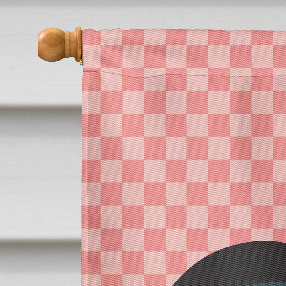 Dutch Bantam Chicken Pink Check Flag Canvas House Size BB7836CHF