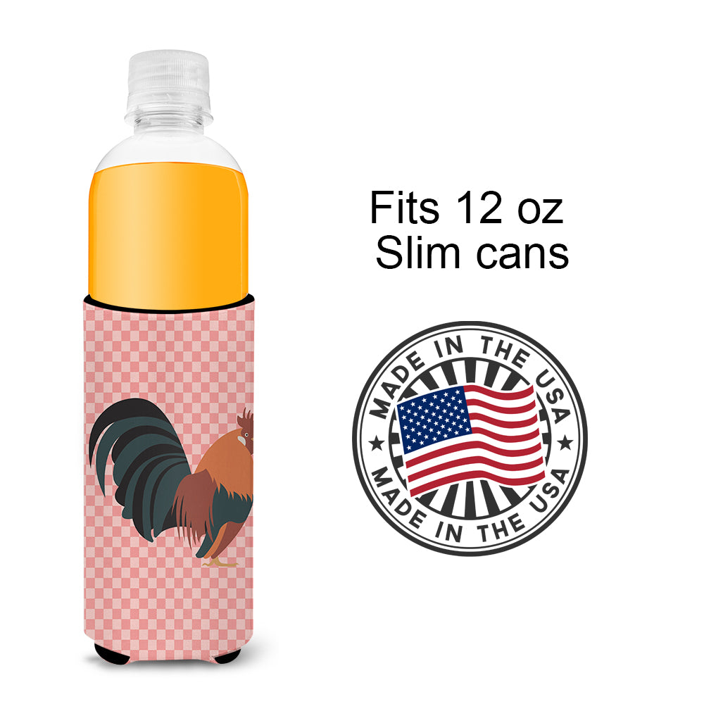 Dutch Bantam Chicken Pink Check  Ultra Hugger for slim cans
