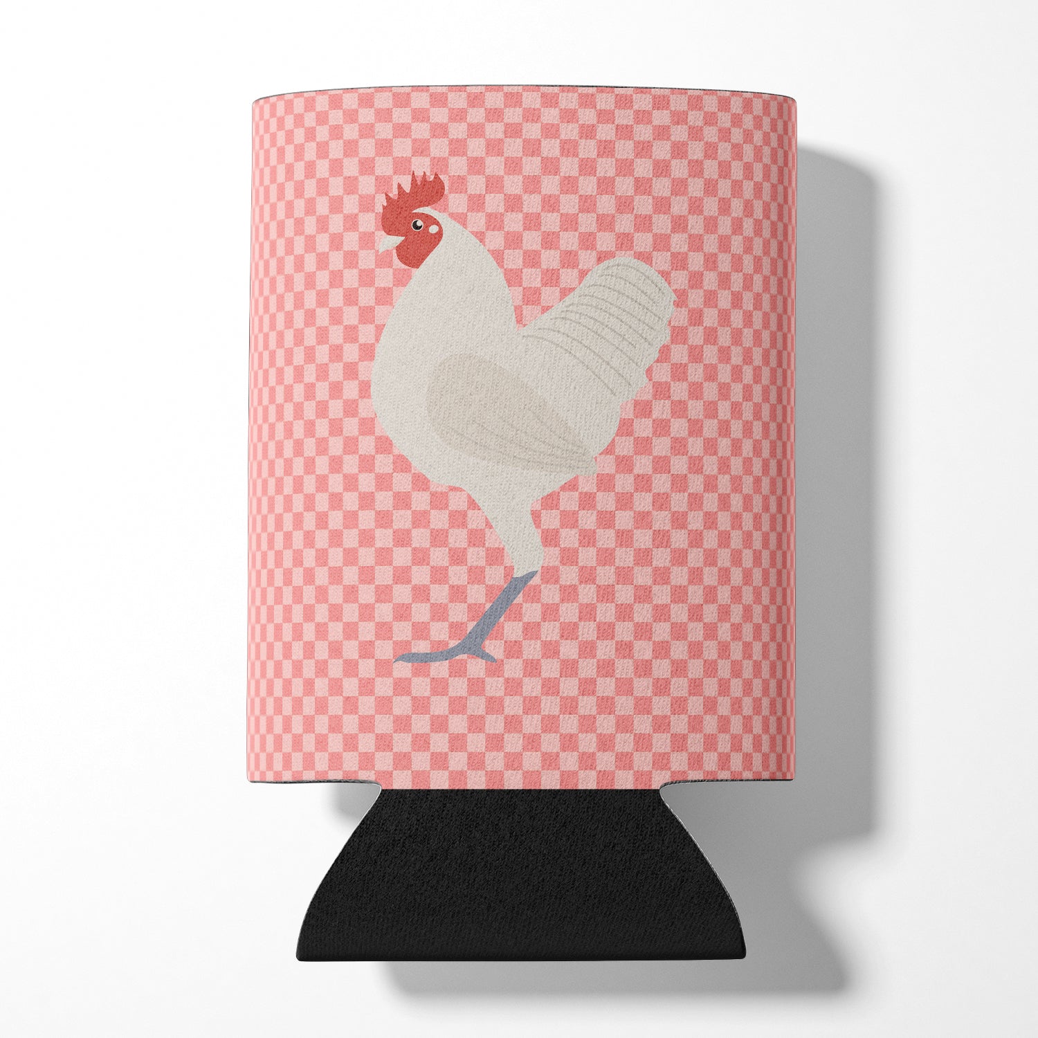 German Langshan Chicken Pink Check Can or Bottle Hugger BB7837CC  the-store.com.