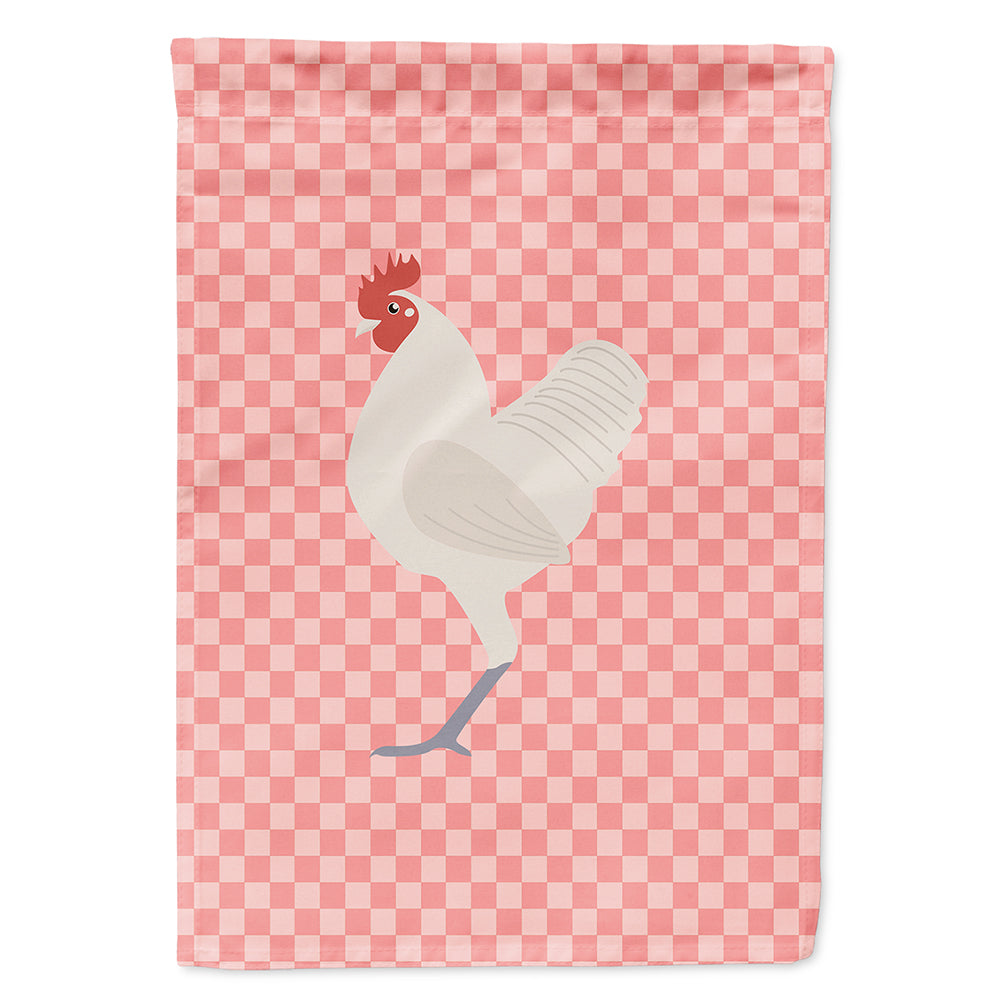 German Langshan Chicken Pink Check Flag Canvas House Size BB7837CHF  the-store.com.
