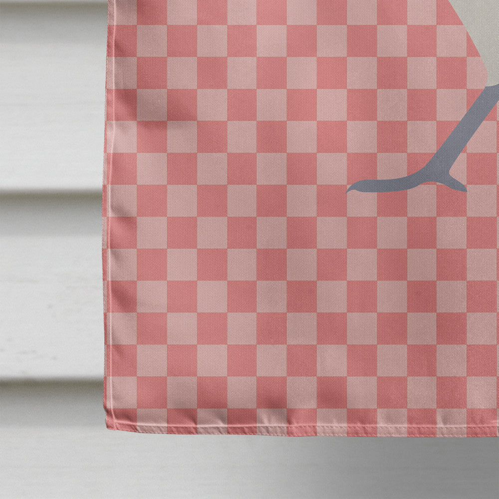 German Langshan Chicken Pink Check Flag Canvas House Size BB7837CHF  the-store.com.