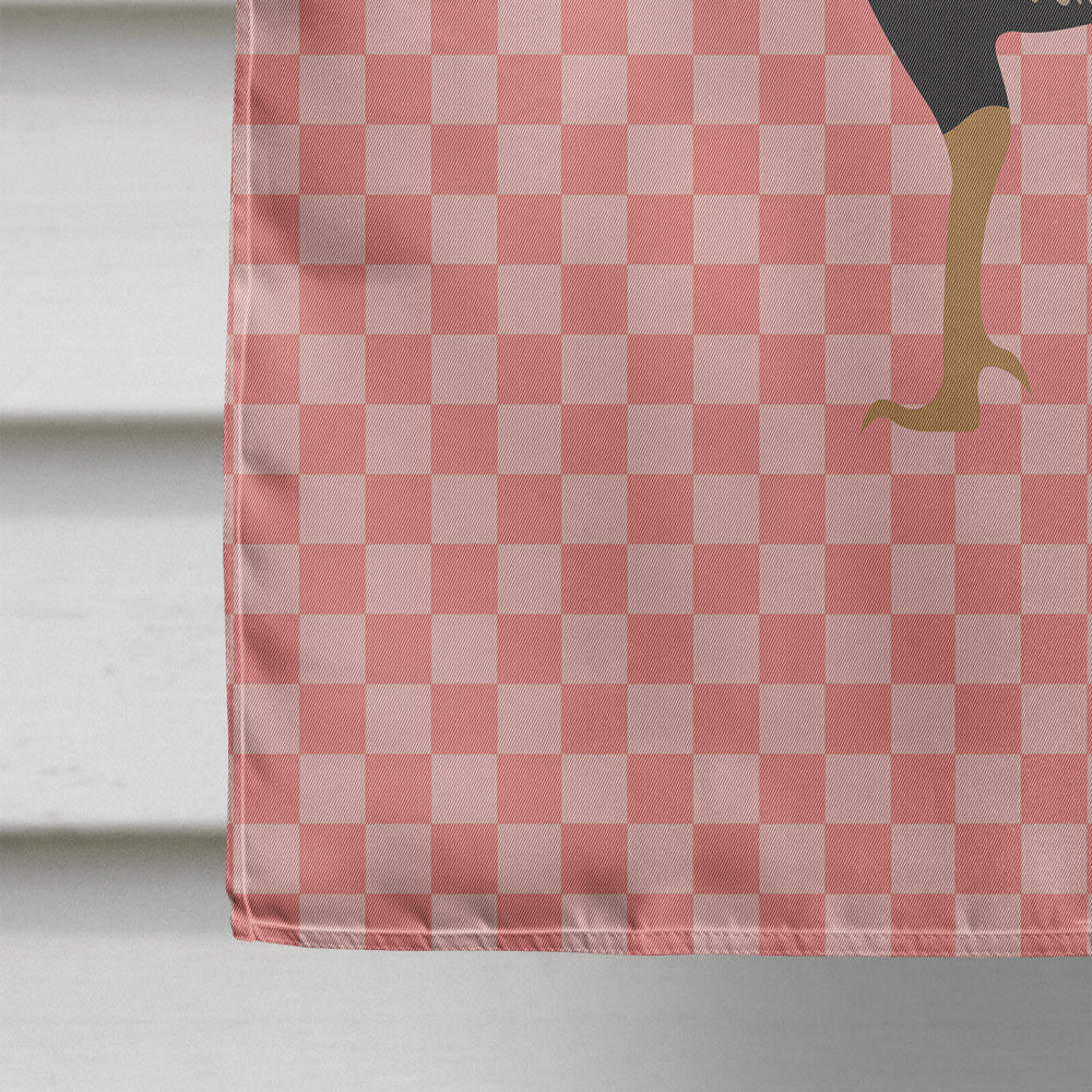 Kulang Chicken Pink Check Flag Canvas House Size BB7838CHF  the-store.com.