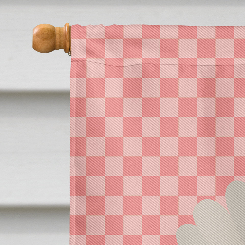 Leghorn Chicken Pink Check Flag Canvas House Size BB7840CHF  the-store.com.