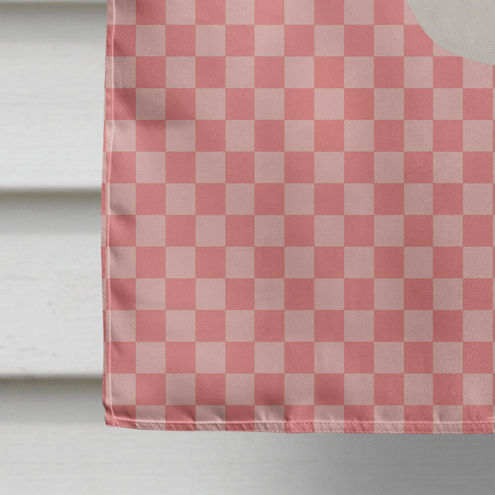 Leghorn Chicken Pink Check Flag Canvas House Size BB7840CHF