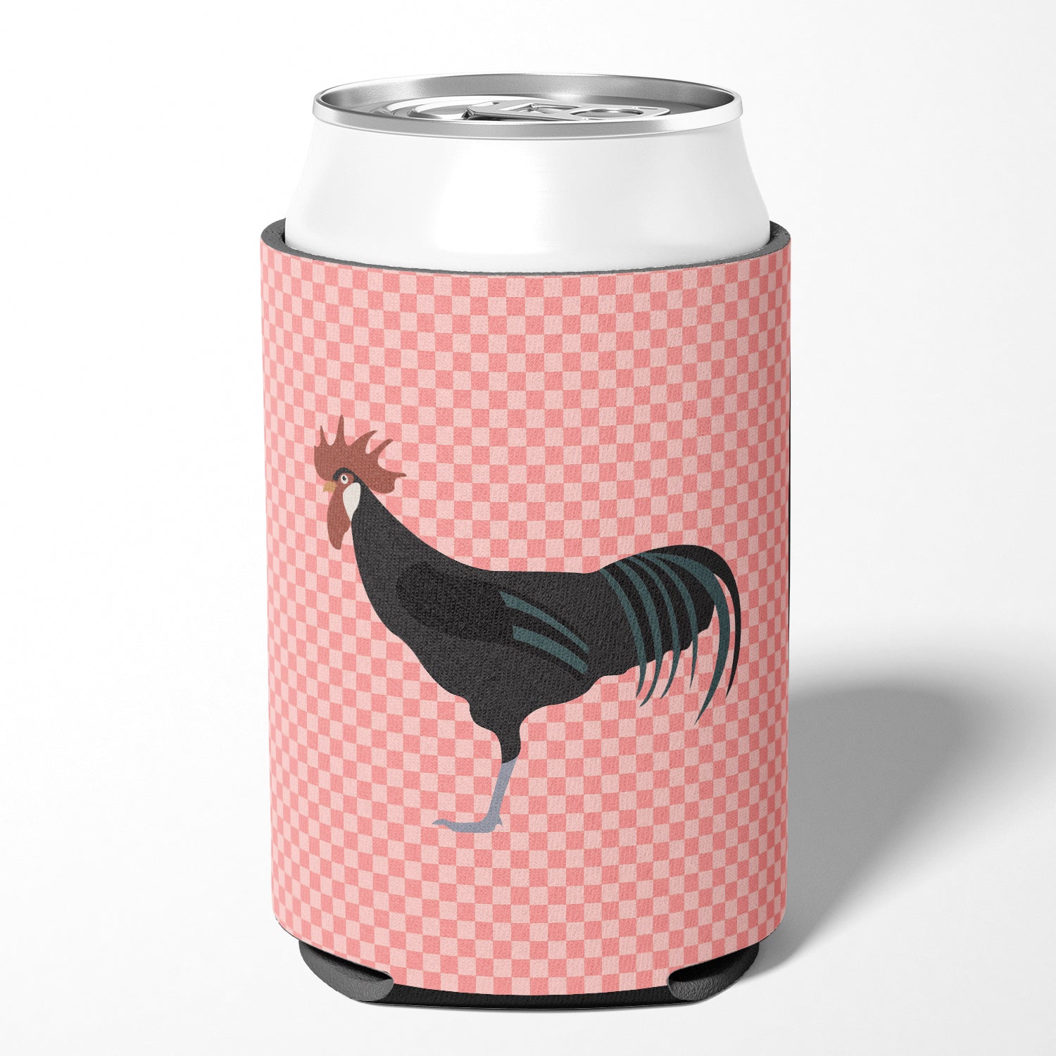 Minorca Ctalalan Chicken Pink Check Can or Bottle Hugger BB7841CC  the-store.com.