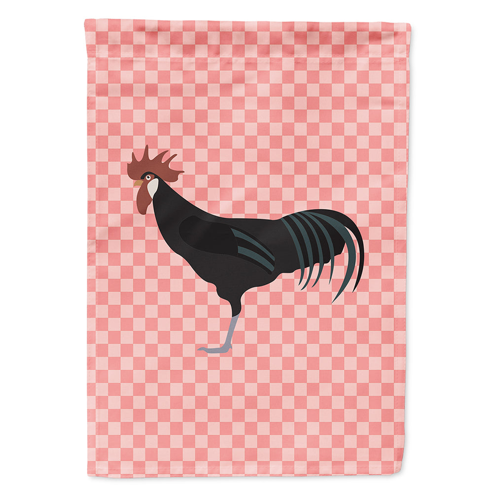 Minorca Ctalalan Chicken Pink Check Flag Canvas House Size BB7841CHF