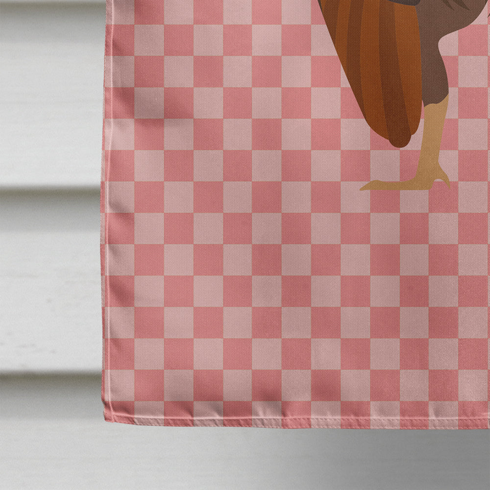 Malaysian Serama Chicken Pink Check Flag Canvas House Size BB7842CHF  the-store.com.