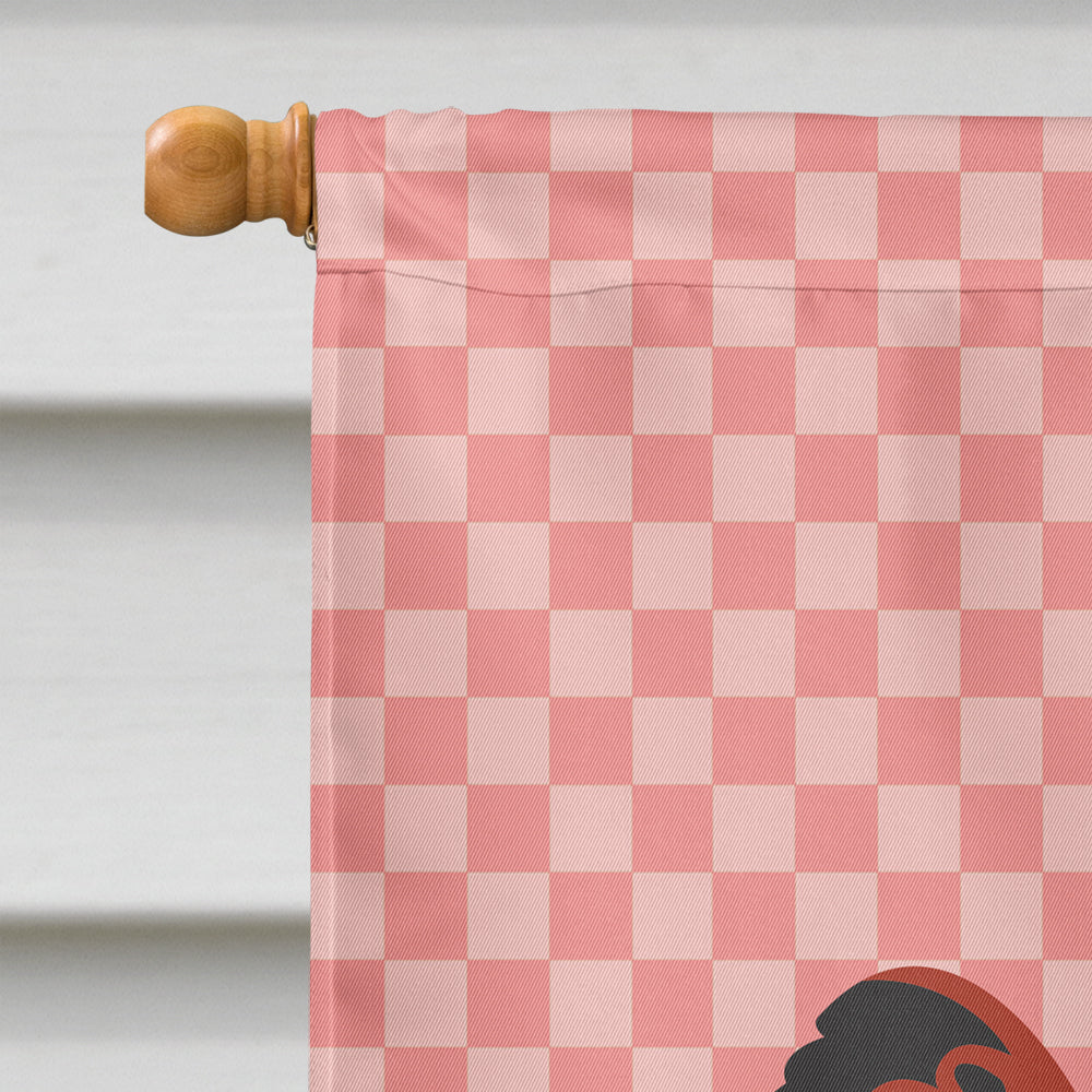 New Hampshire Red Chicken Pink Check Flag Canvas House Size BB7843CHF  the-store.com.