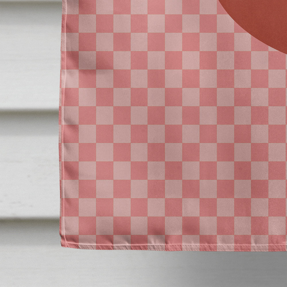 New Hampshire Red Chicken Pink Check Flag Canvas House Size BB7843CHF