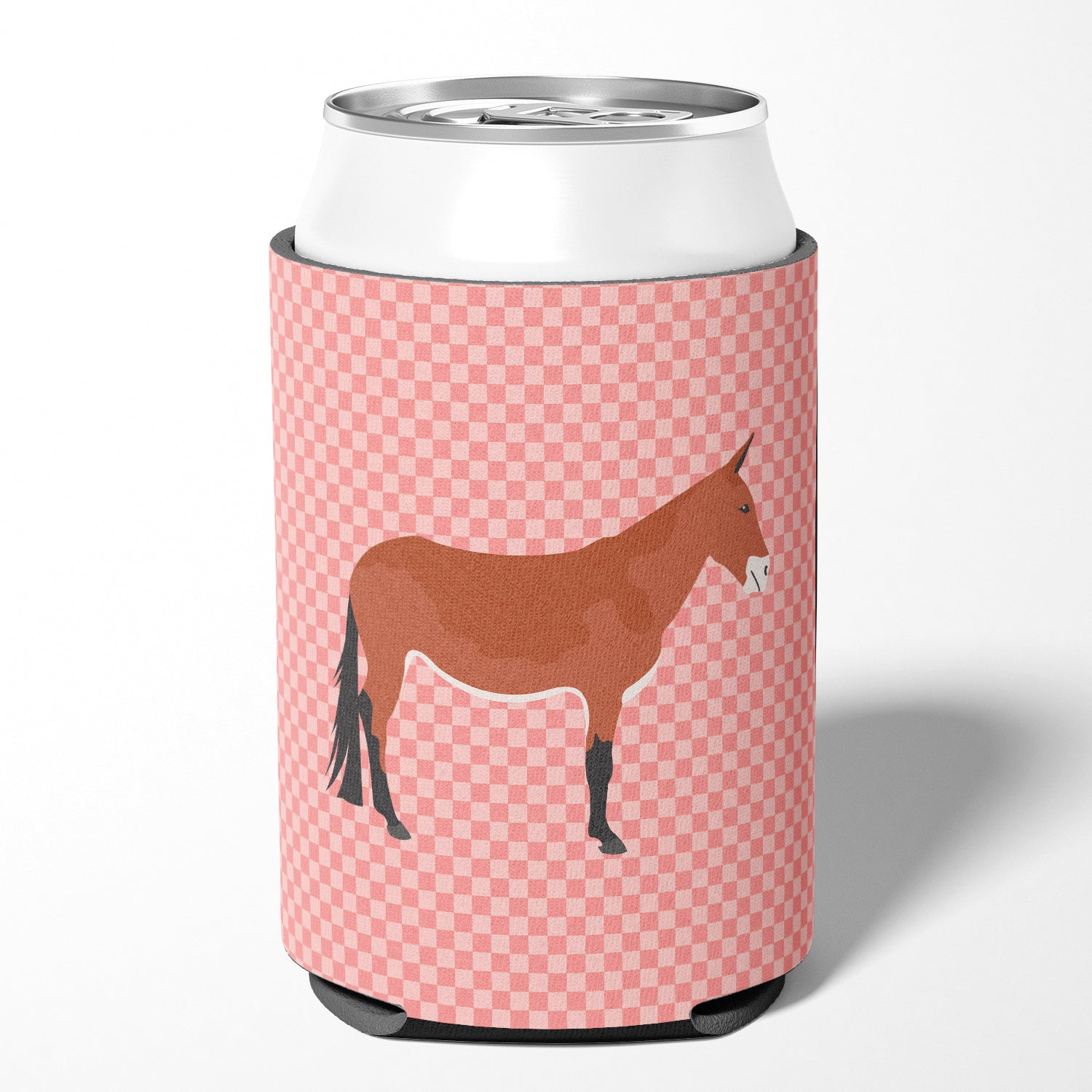 Mule Pink Check Can or Bottle Hugger BB7845CC  the-store.com.