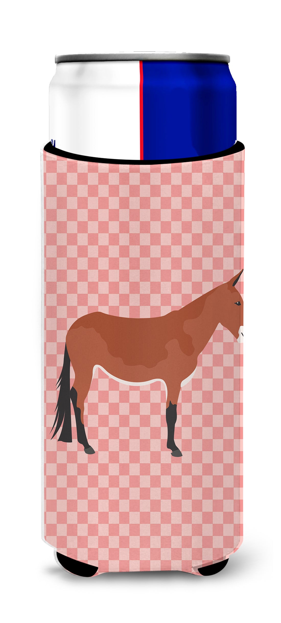 Mule Pink Check  Ultra Hugger for slim cans