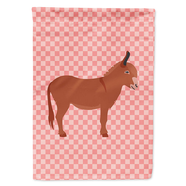 Irish Donkey Pink Check Flag Canvas House Size BB7848CHF