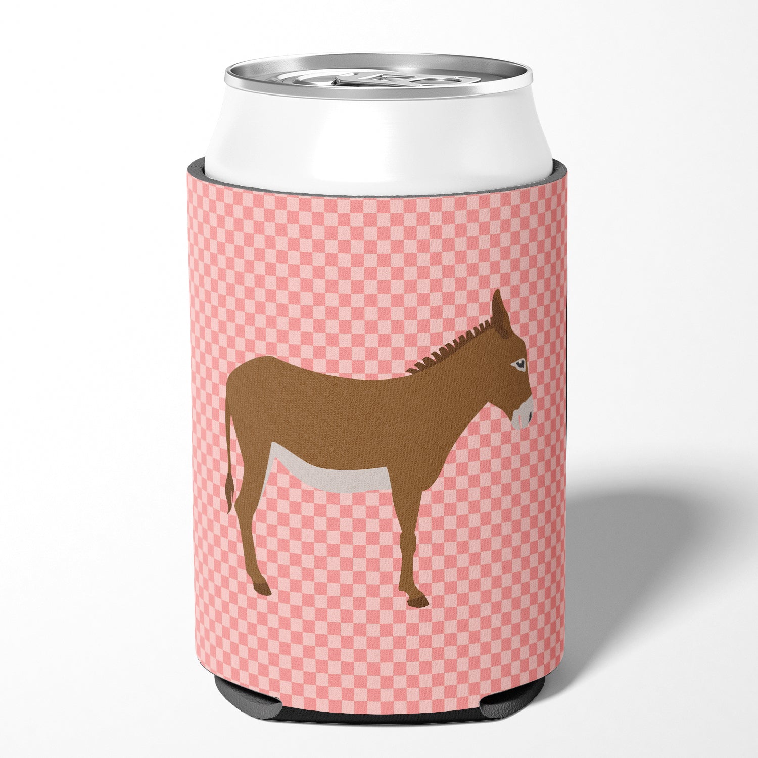 Cotentin Donkey Pink Check Can or Bottle Hugger BB7849CC  the-store.com.