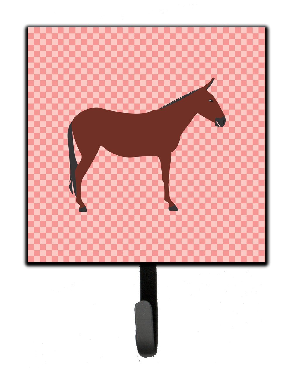 Hinny Horse Donkey Pink Check Leash or Key Holder by Caroline&#39;s Treasures