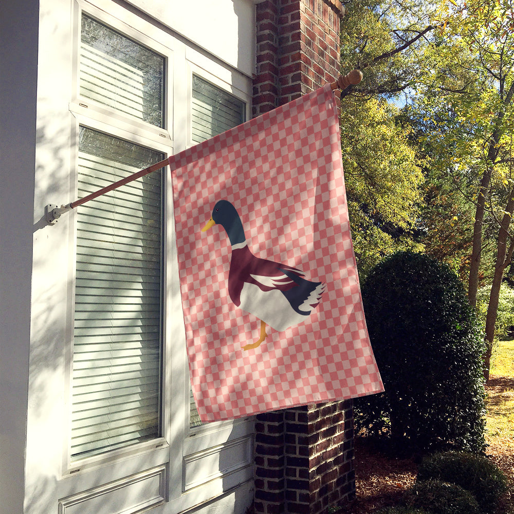 Rouen Duck Pink Check Flag Canvas House Size BB7856CHF