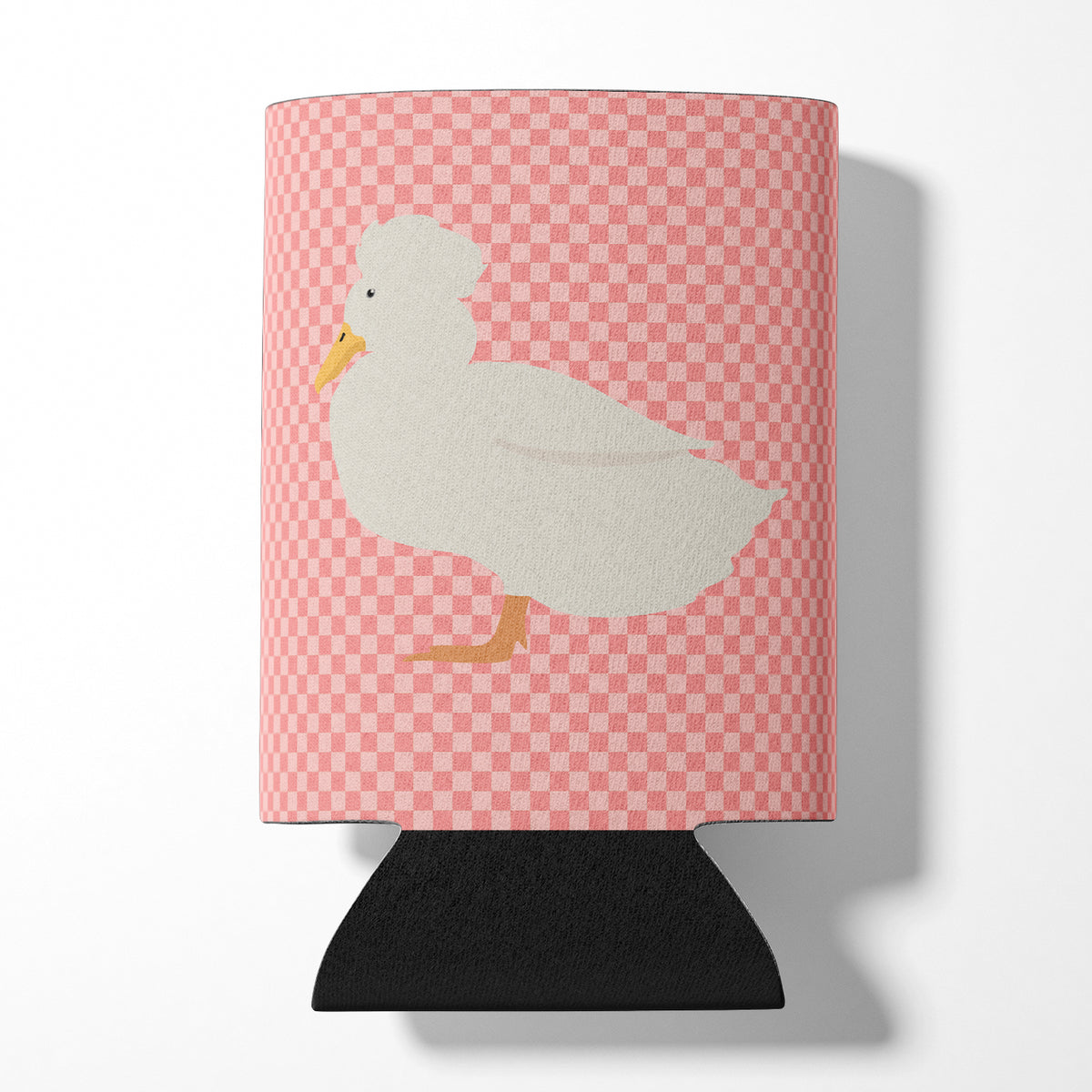 Crested Duck Pink Check Can or Bottle Hugger BB7857CC