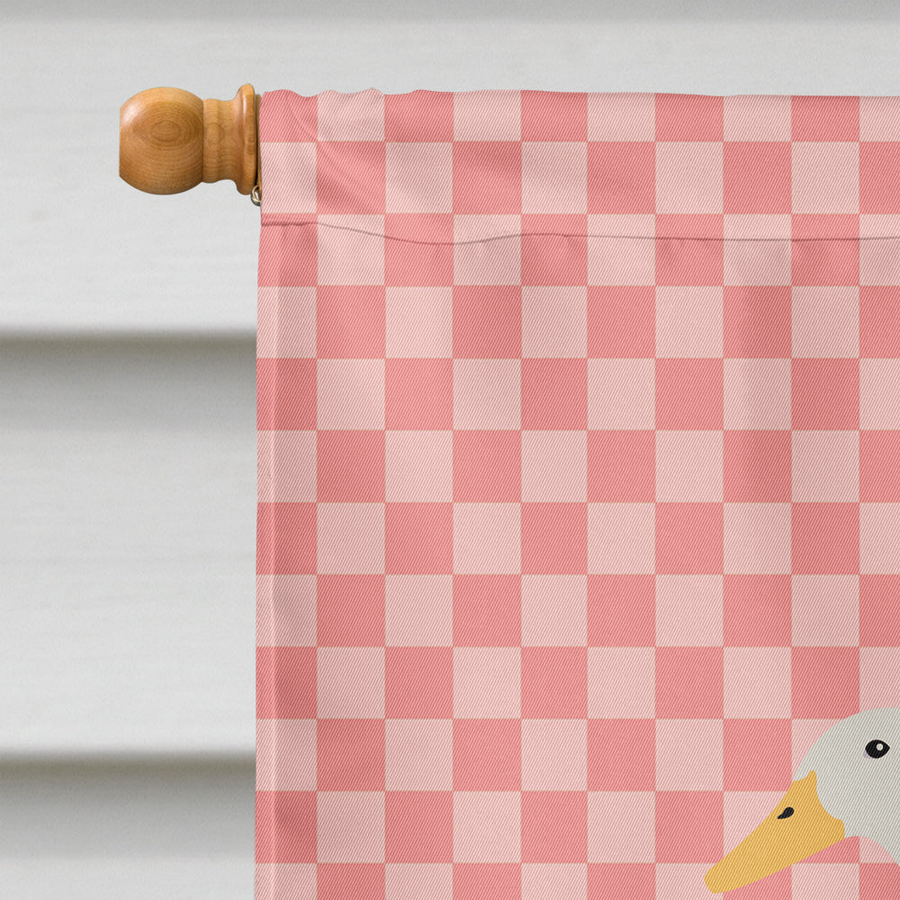 Bali Duck Pink Check Flag Canvas House Size BB7859CHF