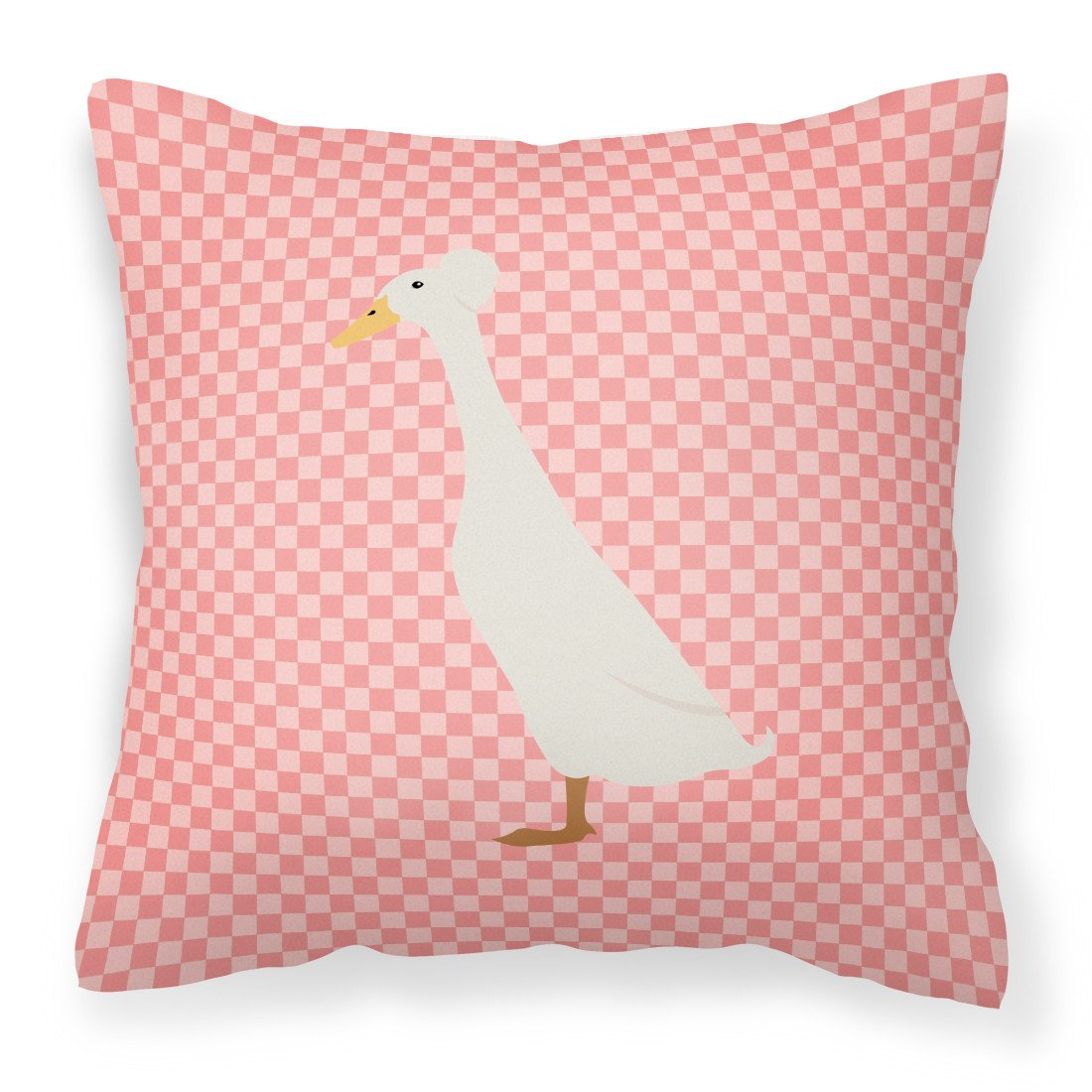 Bali Duck Pink Check Fabric Decorative Pillow BB7859PW1818 by Caroline&#39;s Treasures