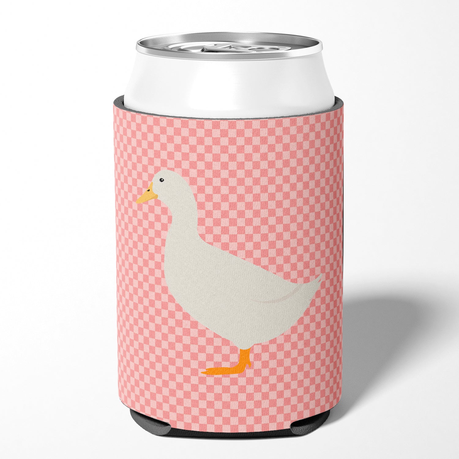 American Pekin Duck Pink Check Can or Bottle Hugger BB7860CC  the-store.com.