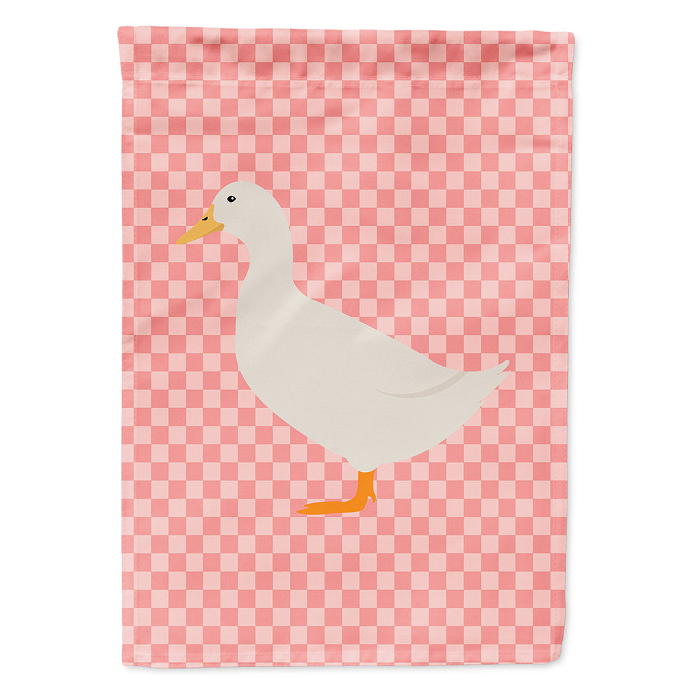 American Pekin Duck Pink Check Flag Canvas House Size BB7860CHF