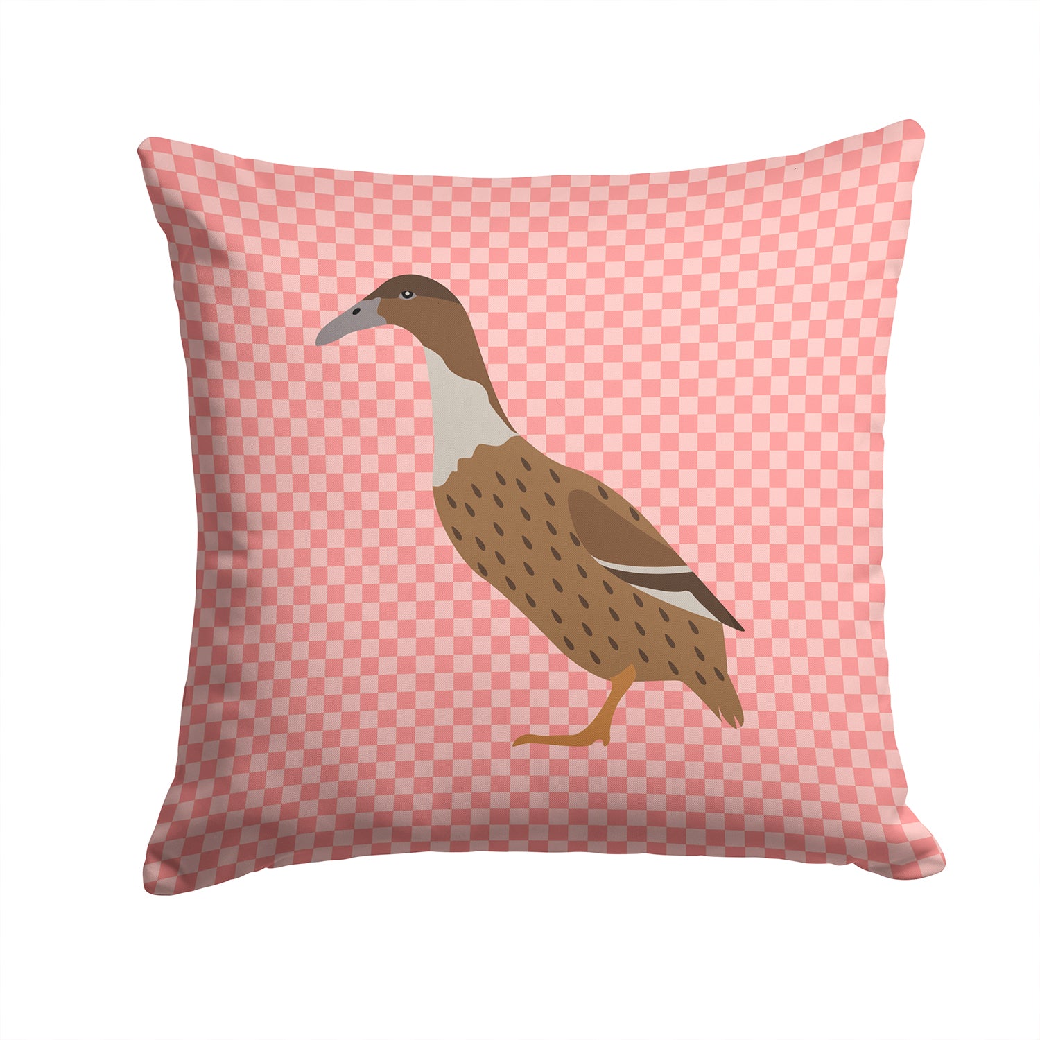 Dutch Hook Bill Duck Pink Check Fabric Decorative Pillow BB7861PW1414 - the-store.com