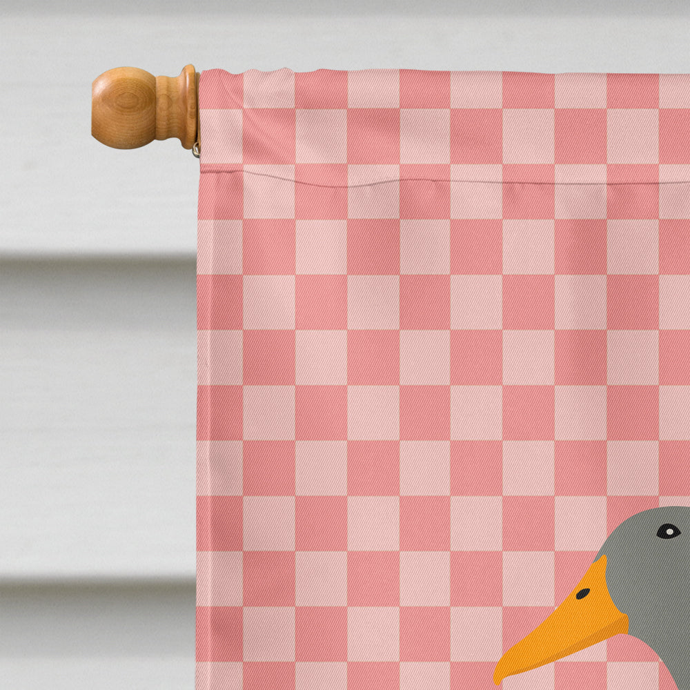 Saxony Sachsenente Duck Pink Check Flag Canvas House Size BB7863CHF