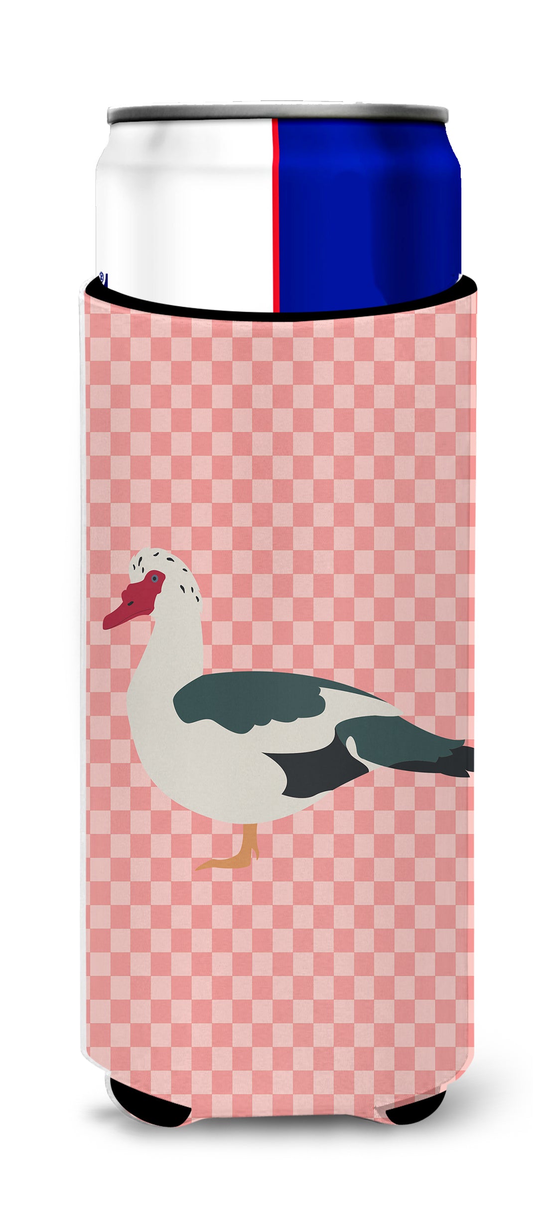 Muscovy Duck Pink Check  Ultra Hugger for slim cans  the-store.com.