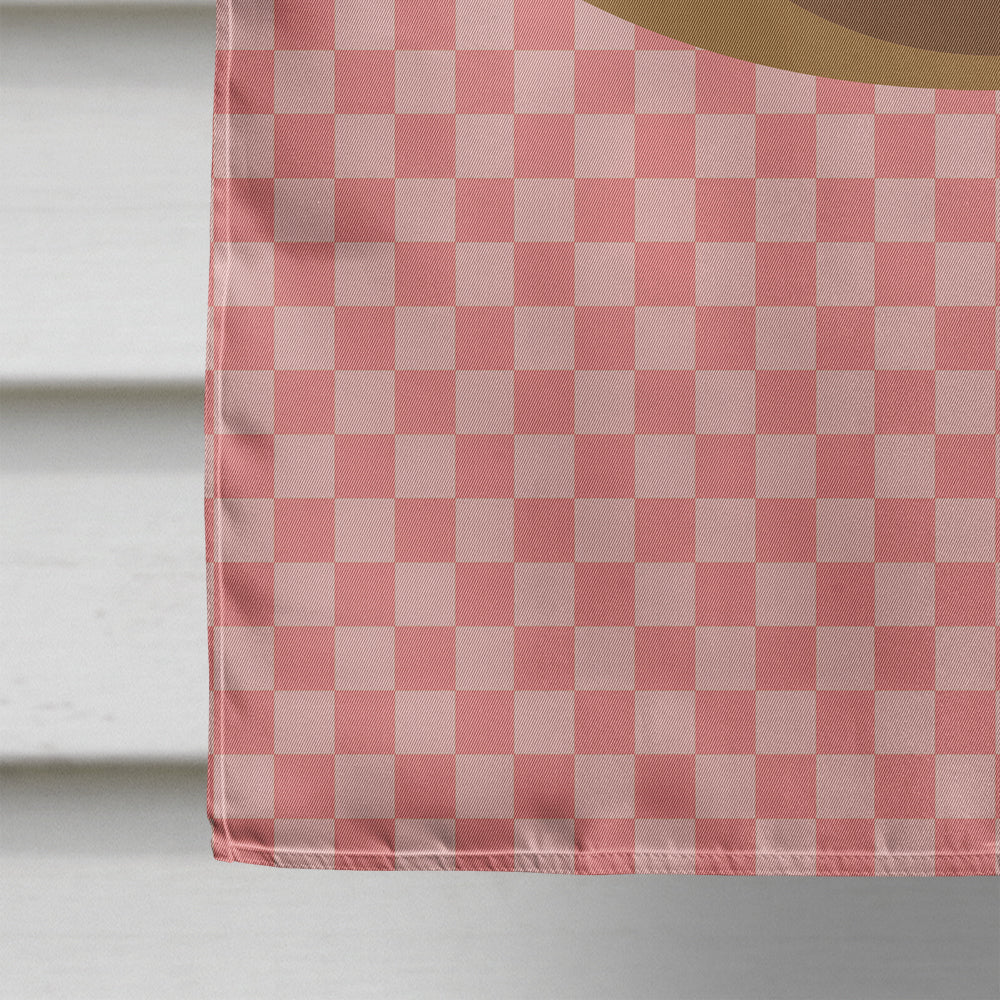Khaki Campbell Duck Pink Check Flag Canvas House Size BB7866CHF  the-store.com.
