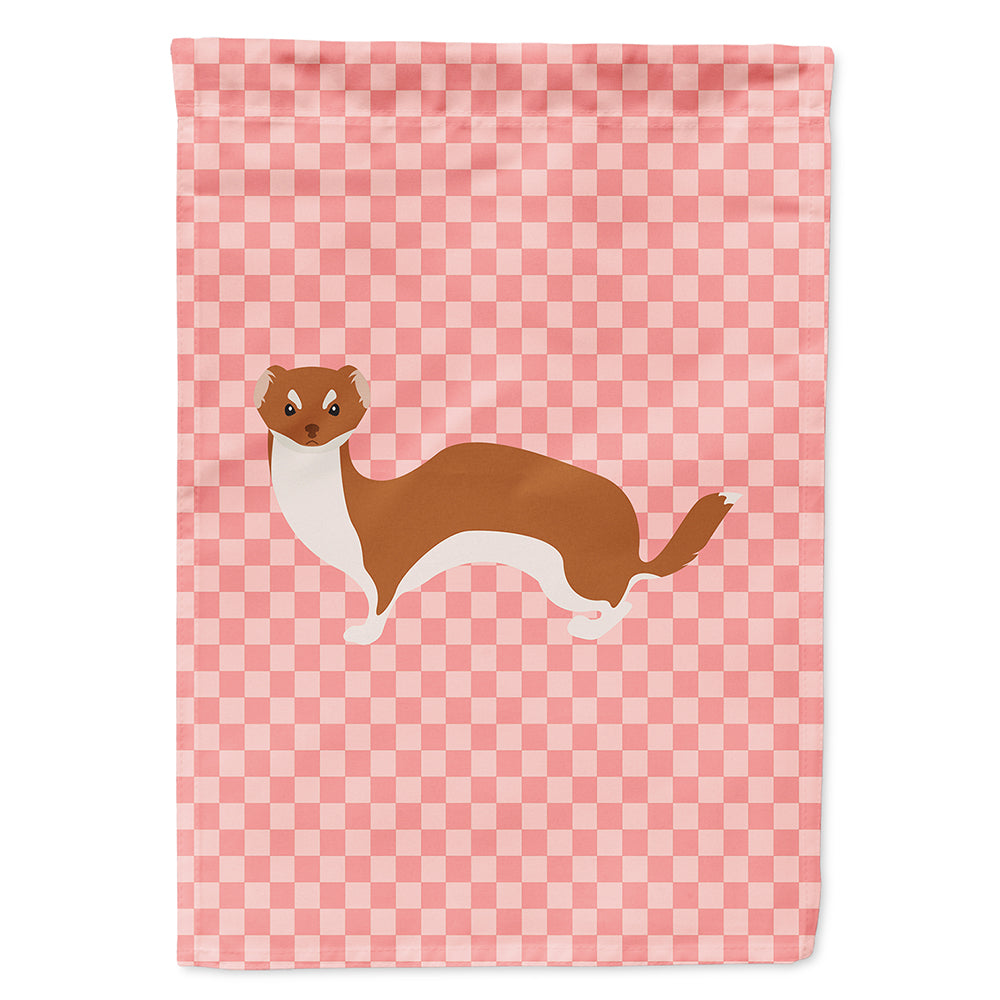 Weasel Pink Check Flag Canvas House Size BB7870CHF