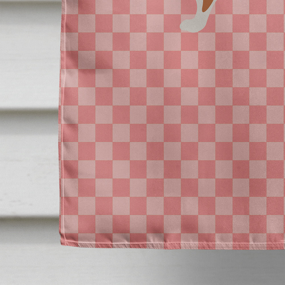 Weasel Pink Check Flag Canvas House Size BB7870CHF
