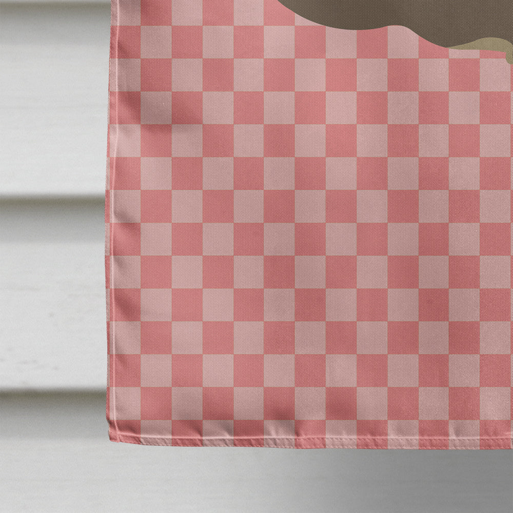 Chinchilla Pink Check Flag Canvas House Size BB7875CHF