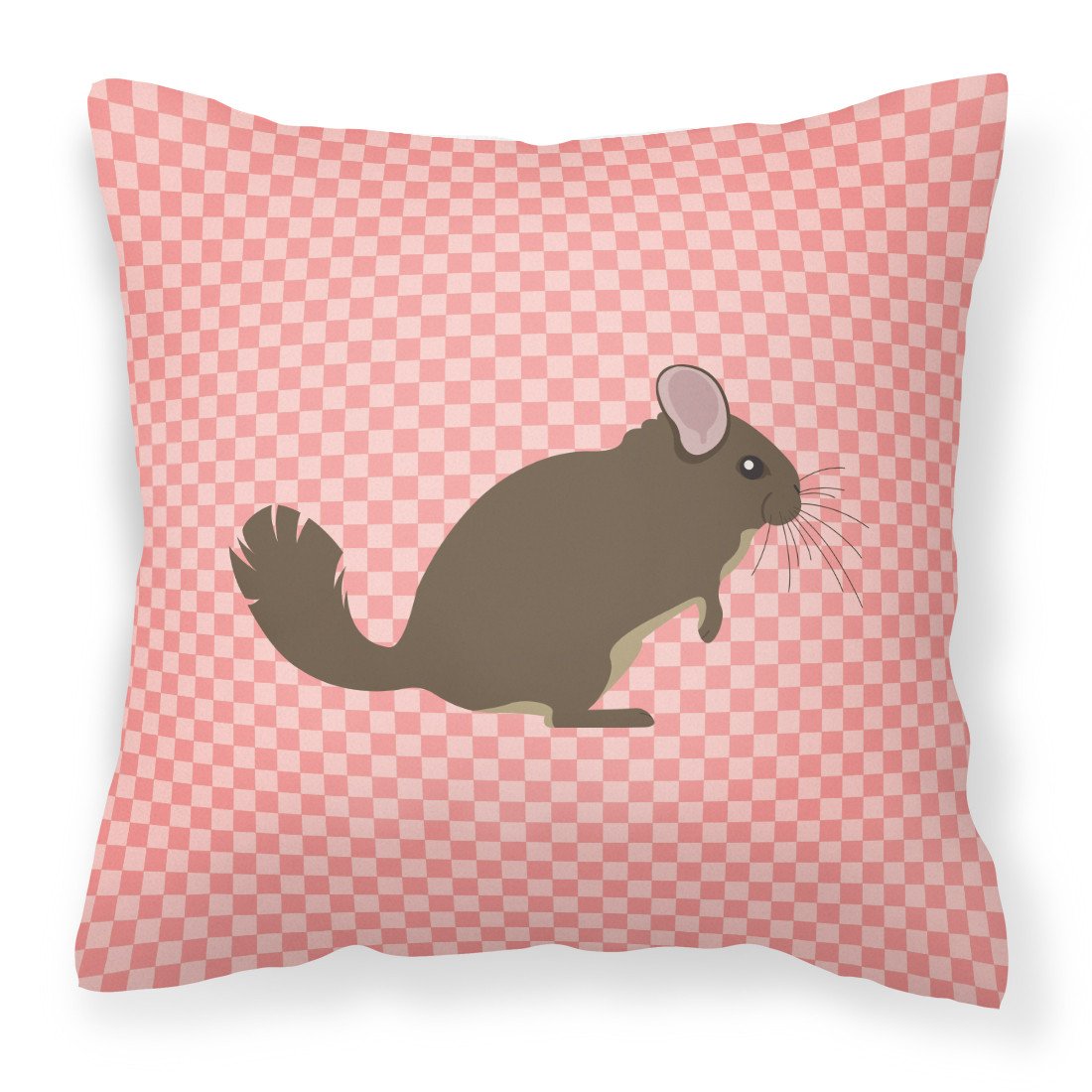 Chinchilla Pink Check Fabric Decorative Pillow BB7875PW1818 by Caroline&#39;s Treasures