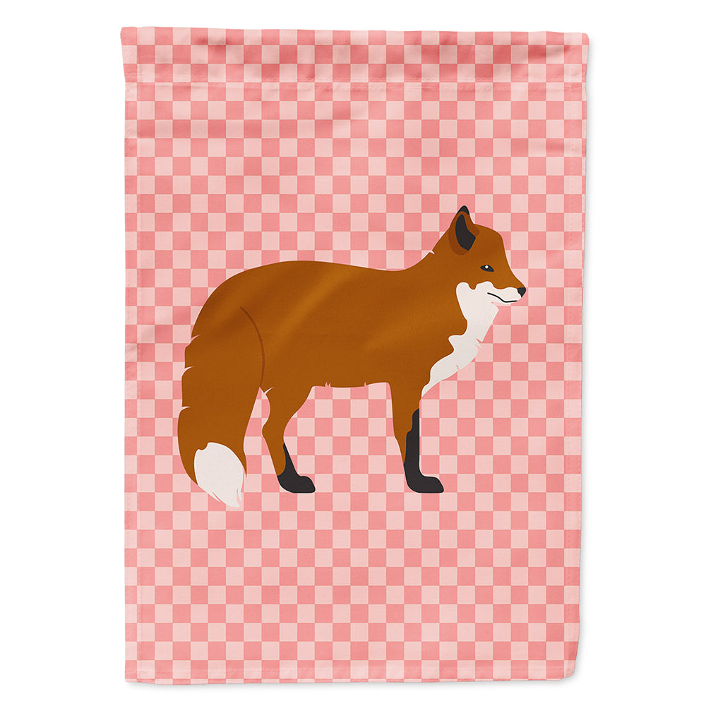 Red Fox Pink Check Flag Canvas House Size BB7876CHF  the-store.com.