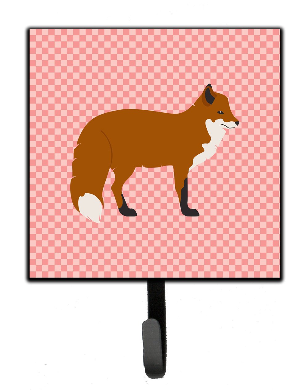 Red Fox Pink Check Leash or Key Holder by Caroline's Treasures