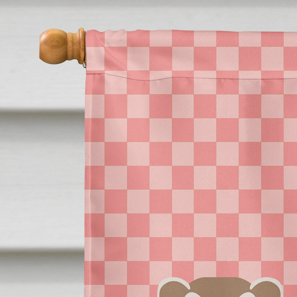 Ferret Pink Check Flag Canvas House Size BB7878CHF