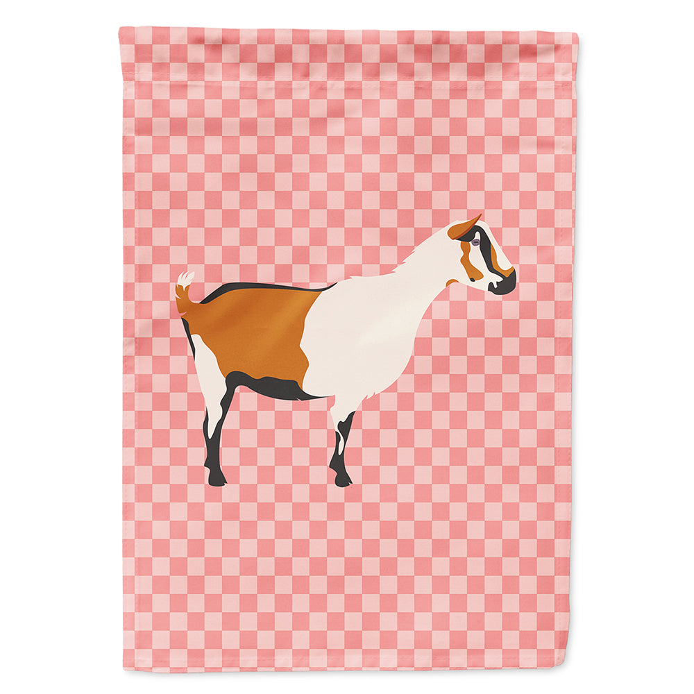 Alpine Goat Pink Check Flag Canvas House Size BB7880CHF