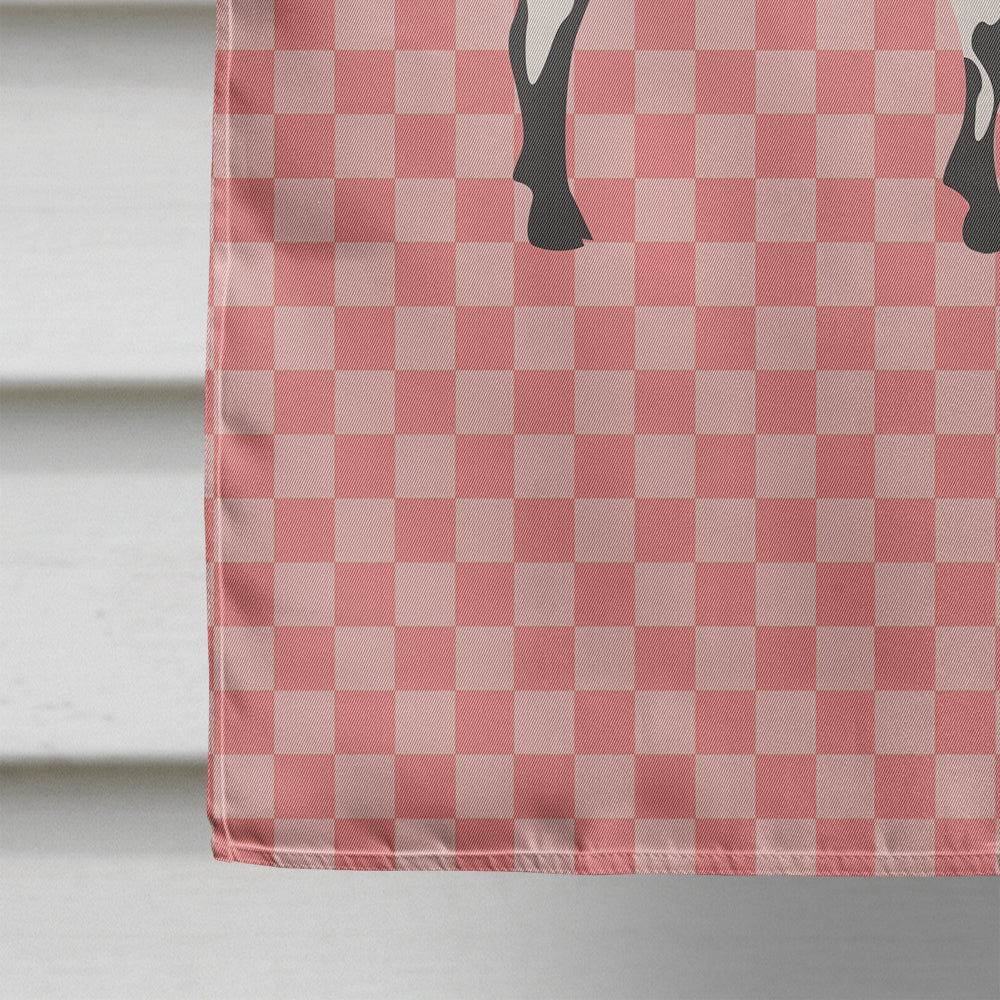 Alpine Goat Pink Check Flag Canvas House Size BB7880CHF  the-store.com.