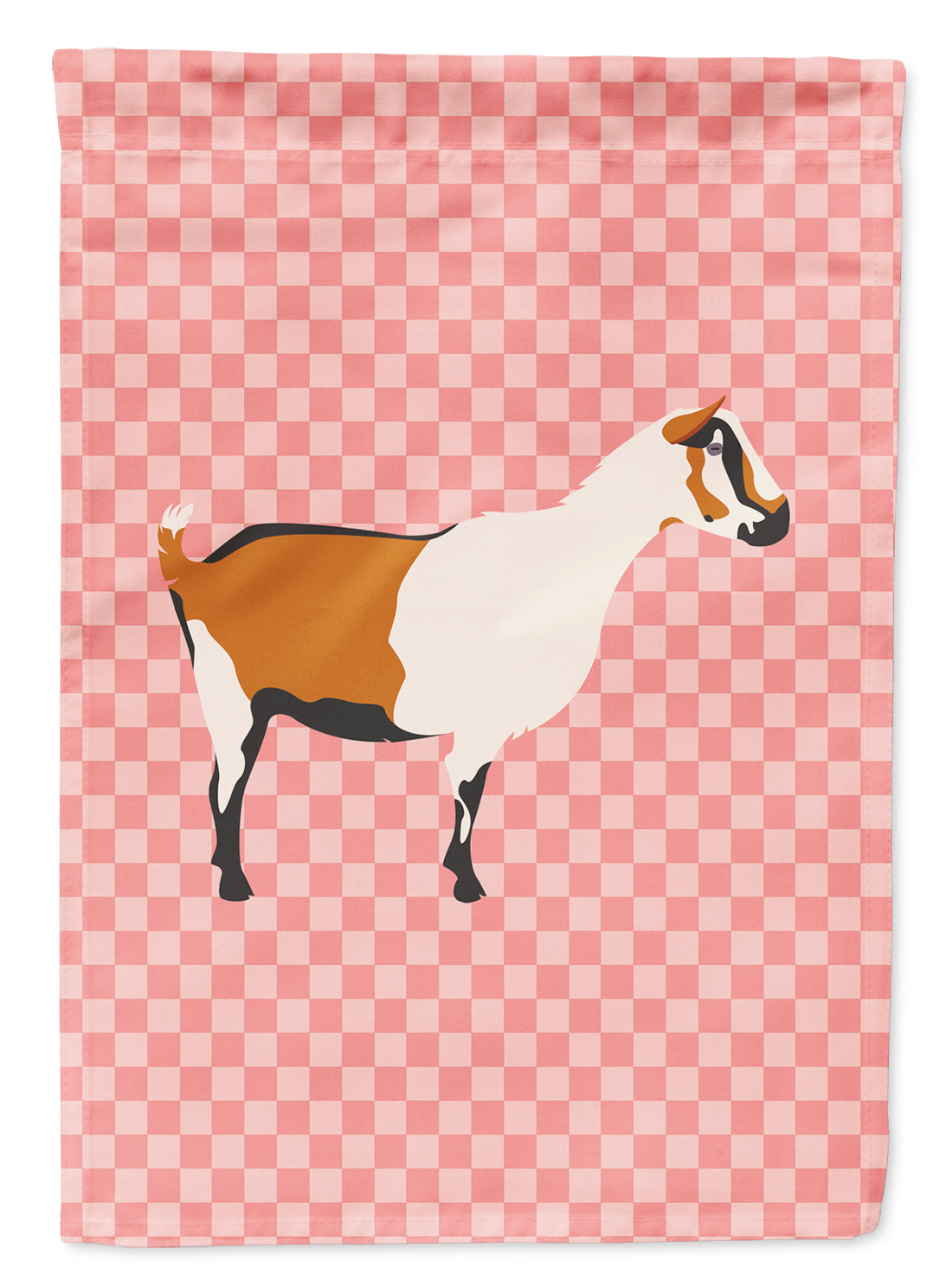 Alpine Goat Pink Check Flag Garden Size BB7880GF