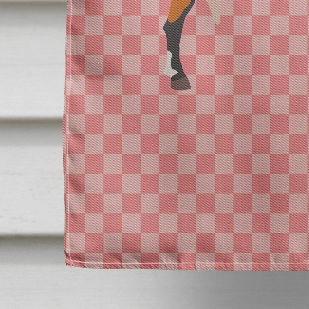 Anglo-nubian Nubian Goat Pink Check Flag Canvas House Size BB7883CHF