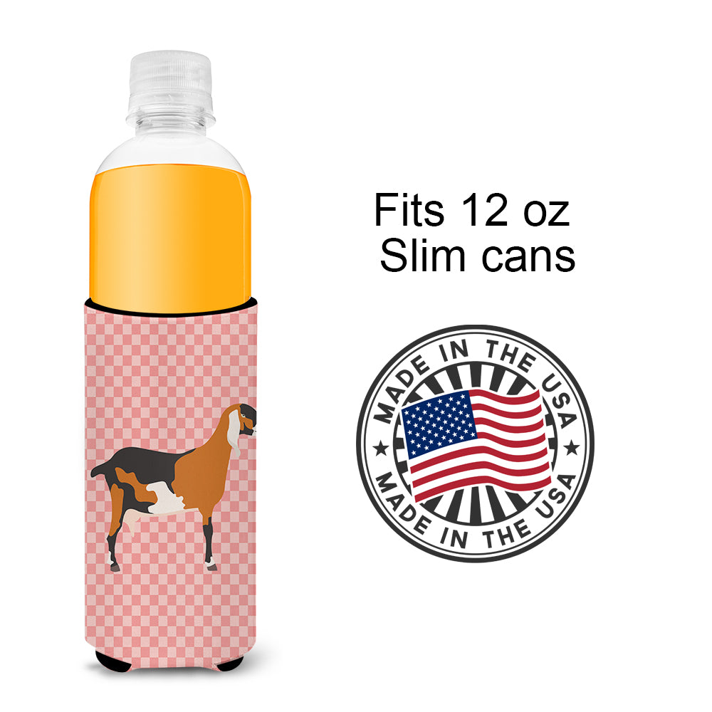 Anglo-nubian Nubian Goat Pink Check  Ultra Hugger for slim cans  the-store.com.