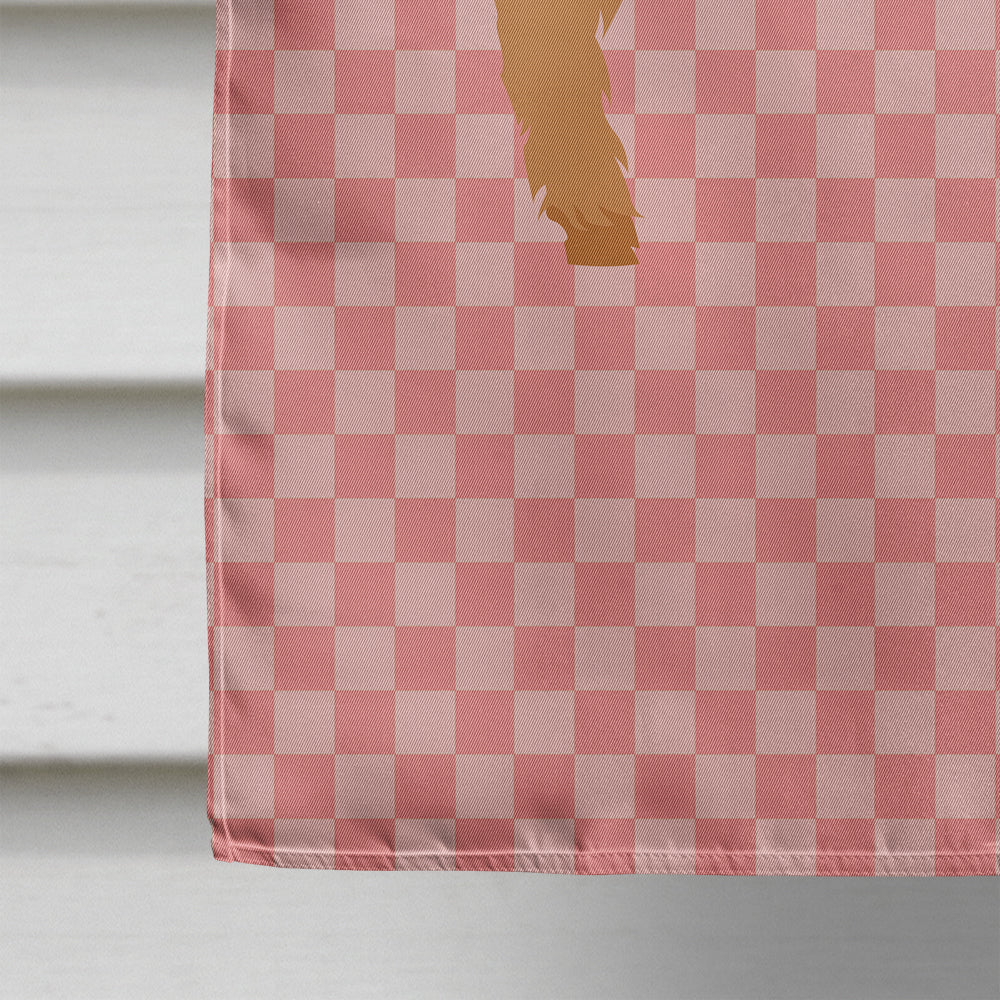 American Lamancha Goat Pink Check Flag Canvas House Size BB7885CHF