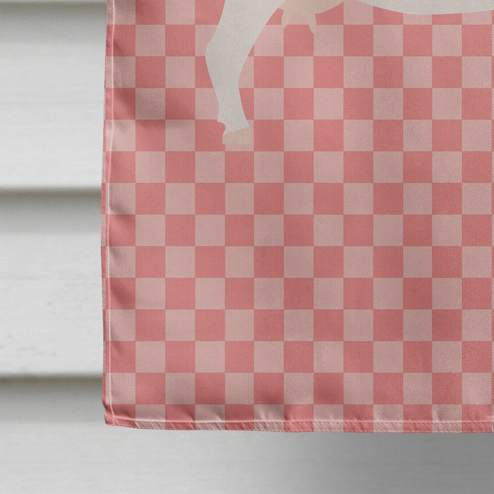 Boer Goat Pink Check Flag Canvas House Size BB7886CHF