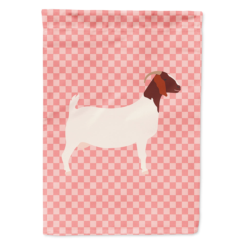 Boer Goat Pink Check Flag Canvas House Size BB7886CHF  the-store.com.