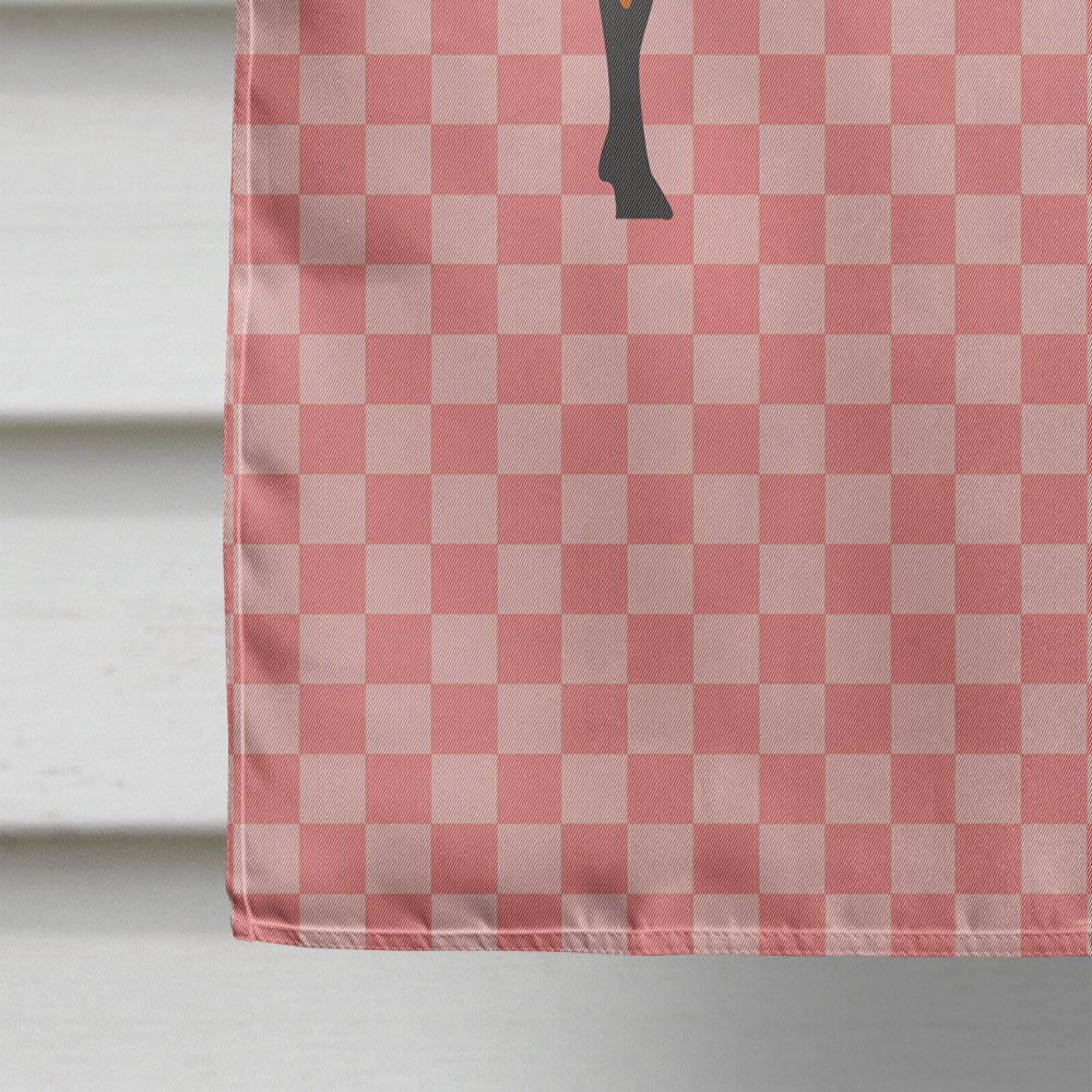 Oberhasli Goat Pink Check Flag Canvas House Size BB7888CHF