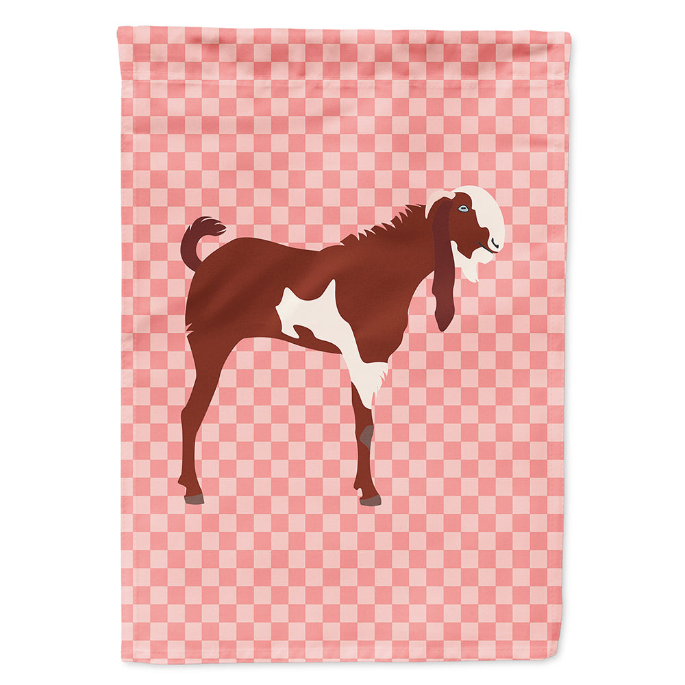 Jamnapari Goat Pink Check Flag Canvas House Size BB7890CHF