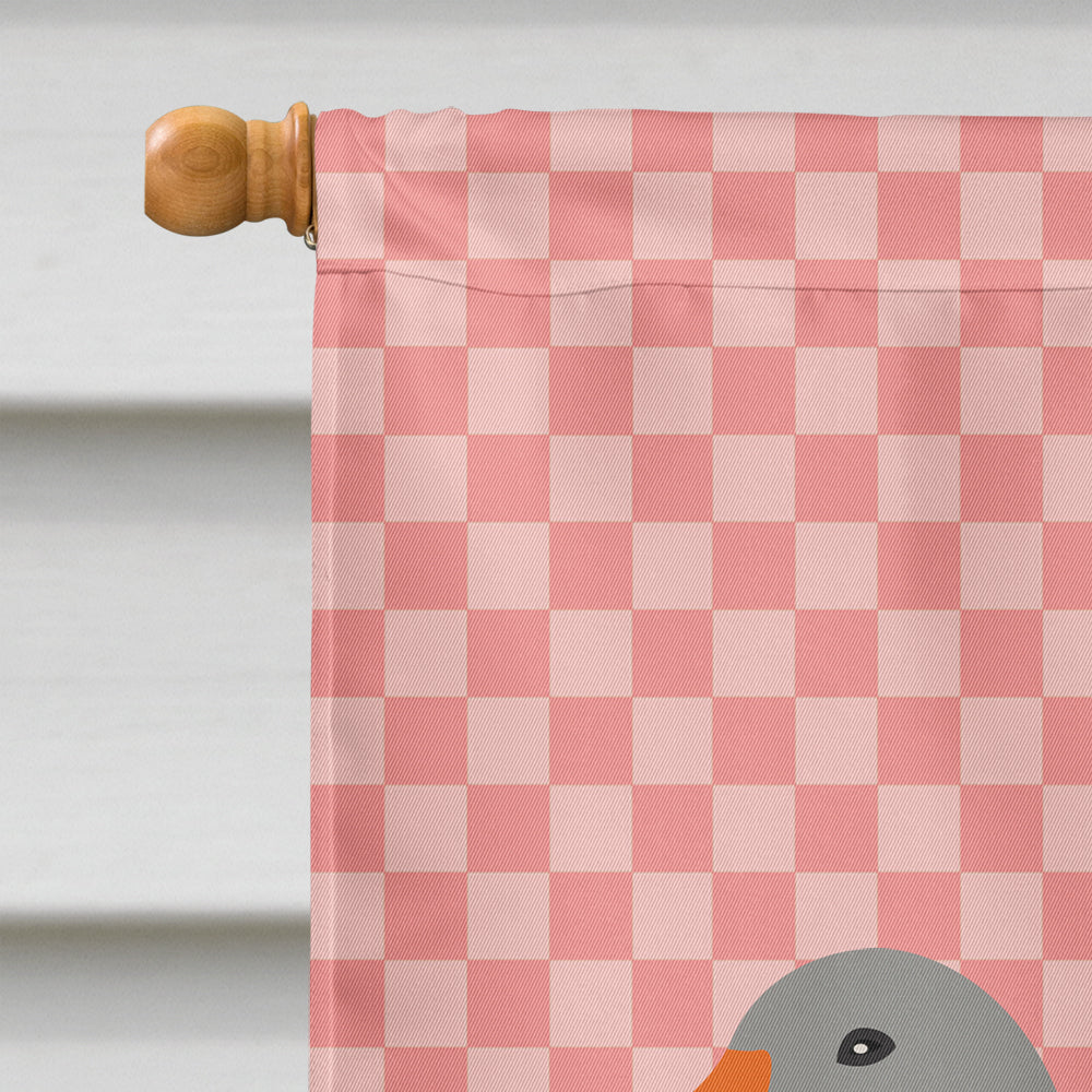 Pilgrim Goose Pink Check Flag Canvas House Size BB7893CHF