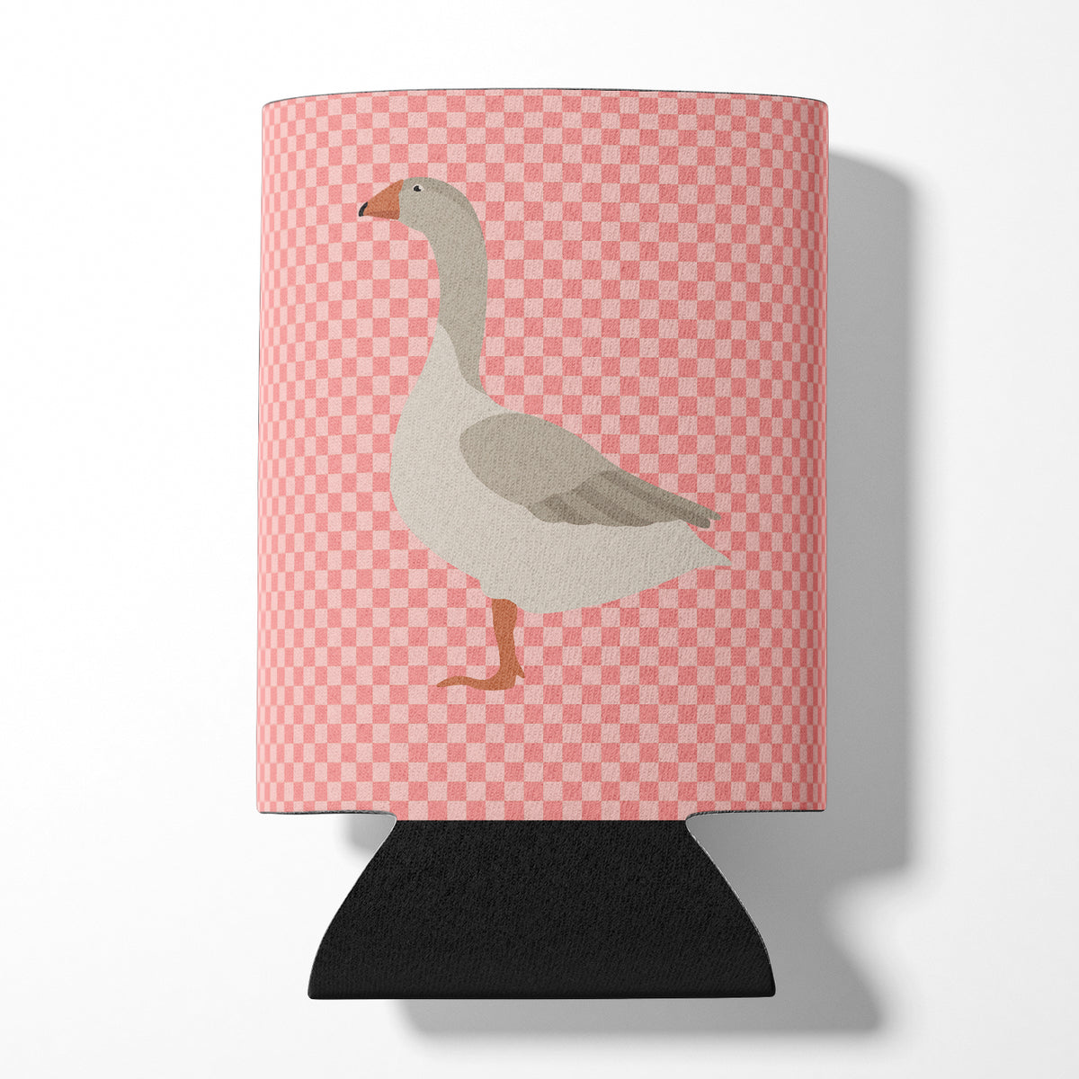 Steinbacher Goose Pink Check Can or Bottle Hugger BB7894CC