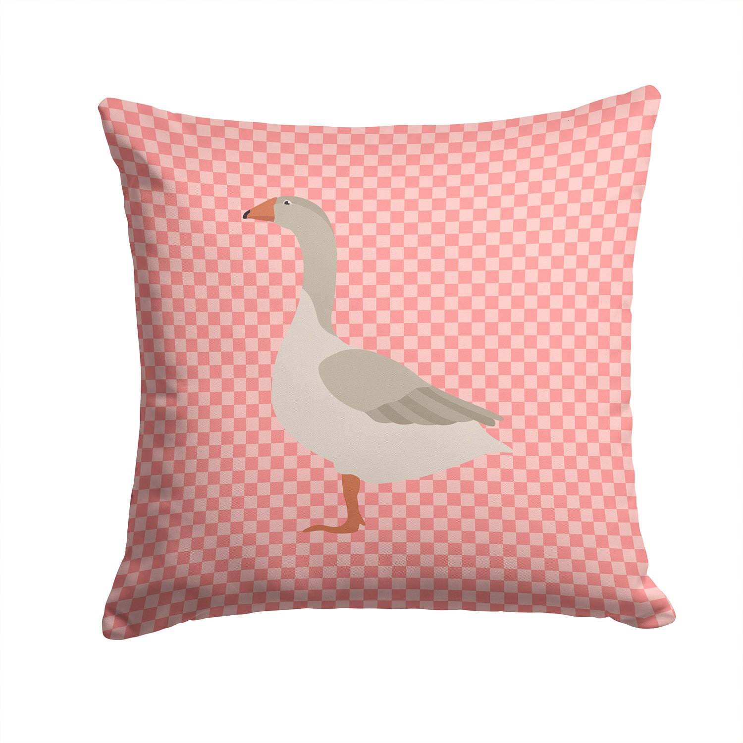Steinbacher Goose Pink Check Fabric Decorative Pillow BB7894PW1414 - the-store.com