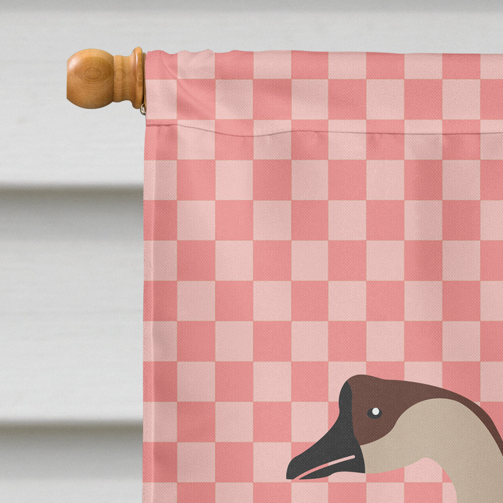 Chinese Goose Pink Check Flag Canvas House Size BB7896CHF