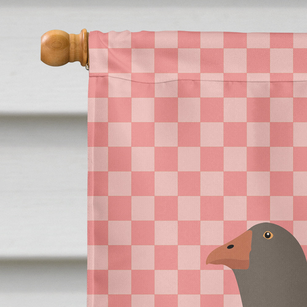Toulouse Goose Pink Check Flag Canvas House Size BB7897CHF  the-store.com.